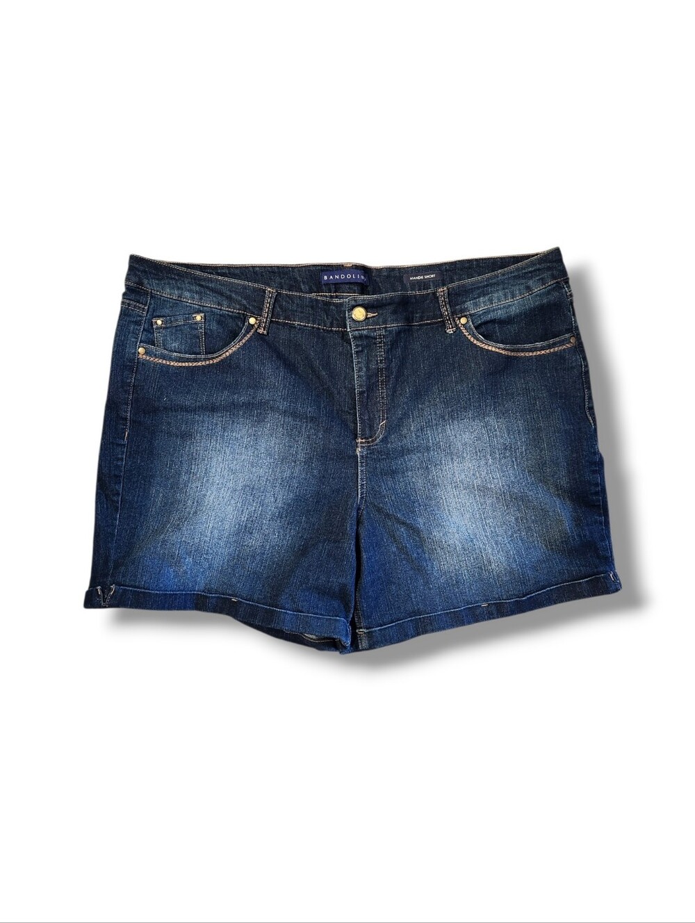 Bandolino Dark Wash Denim Mandie Jean Shorts | 22W